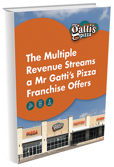 The Multiple Revenue Streams a Mr. Gatti's Pizza Franchise Offers with the pizza franchise business, arcade franchise opportunities, and family entertainment center.