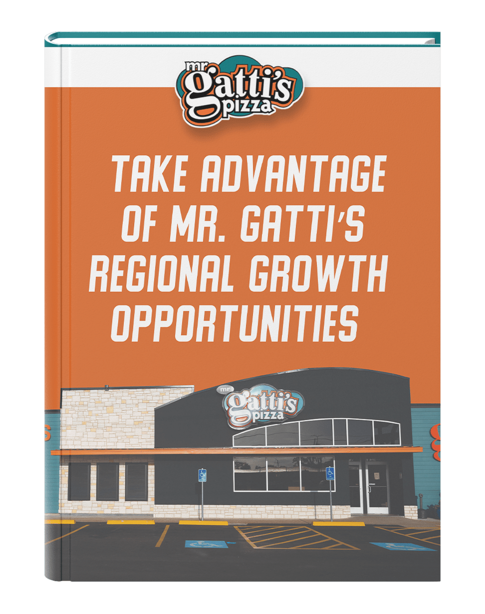Book of Mr. Gatti's Pizza Franchise, Take advantage of Regional Growth Opportunities with the pizza franchise business and franchise pizza.